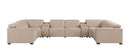 1208 - 8 Piece Modular Leather Sectional With 2 Power Recliners & Power Headrests
