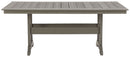 Visola - RECT Dining Table w/Umb OPT - Gray