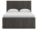 Shaehartin - Queen Panel Platform Bed - Dark Brown