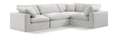 Comfy - 4 Piece Velvet Modular Sectional