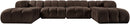Orin - Velvet 6 Piece Modular Double Chaise Sectional