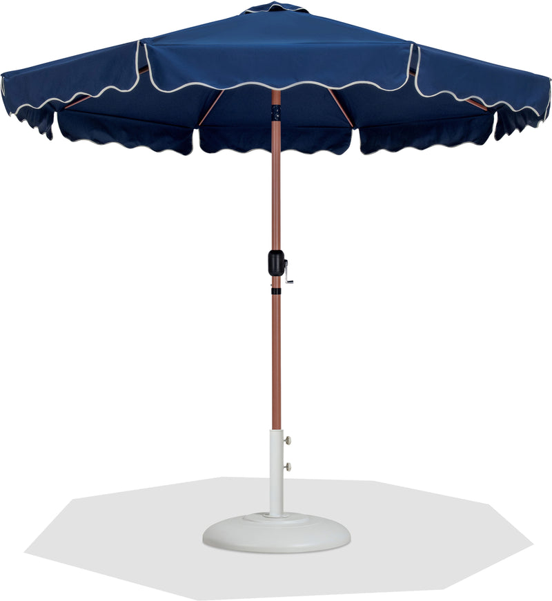 Amalfi - Patio Umbrella - White Base / Light Brown Pole