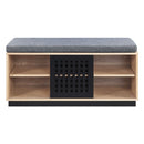 Gamaliel - Bench With Storage - Oak & Espresso