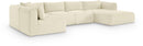 Shaggy - 5 Piece Modular U-Shaped Sectional