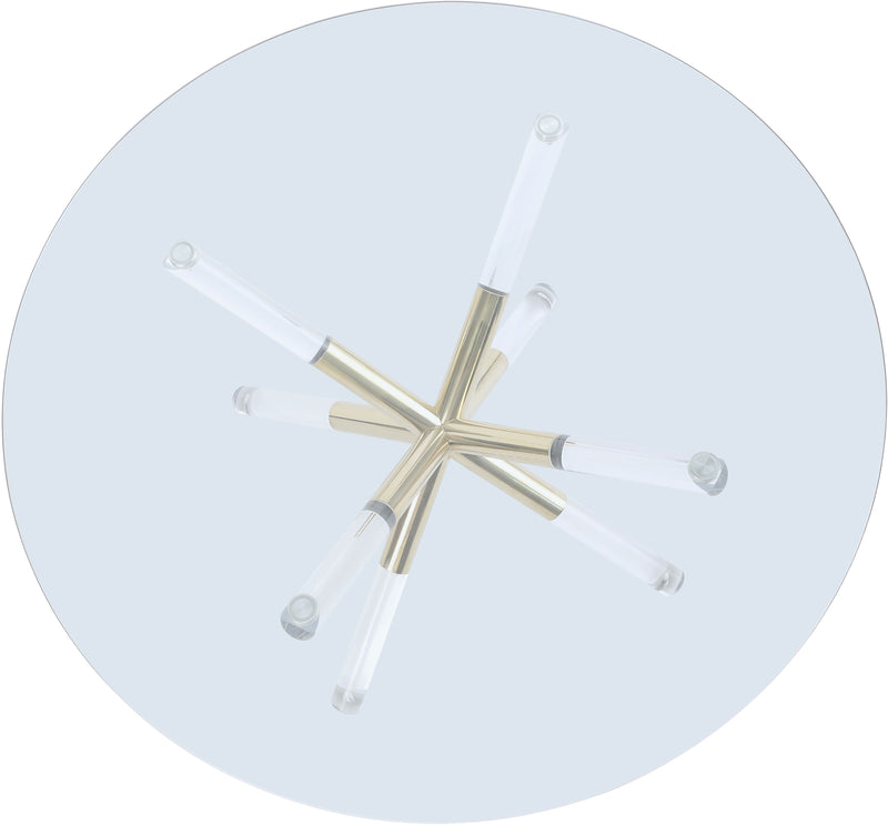 Mercury - Glass Dining Table - Pearl Silver