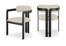 Aurum - Vegan Leather Upholstered Dining Chair With Graphite Black Base (Set of 2)