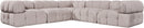 Orin - Velvet 5 Piece Modular Corner Sectional