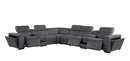 1224 - 8-Piece L-Shaped Sectional Sofa In With 3 Power Recliners & Power Headrests