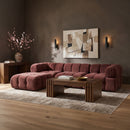 Orin - Velvet 4 Piece Modular Sectional With Chaise