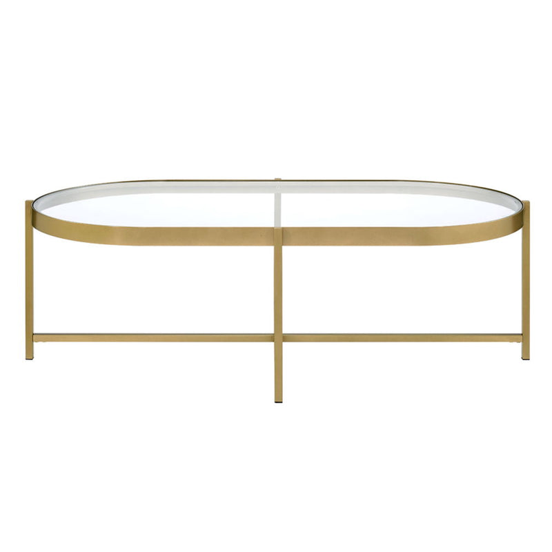 Charrot - Coffee Table - Clear Glass Top & Gold