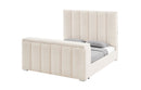 Serenity - King Bed With Speaker, TV Lift, Fireplace - Cream