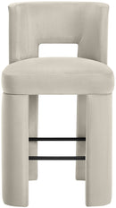 Zuno - Velvet Performance Fabric Upholstered Bar Stool (Set of 2)