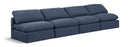 Indulge - Linen 4 Seat Modular Armless Sofa