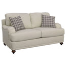 Glenn - Upholstered English Arm Loveseat - Light Gray