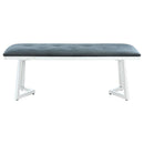Beaufort - Velvet Upholstered Dining Bench - Steel Gray