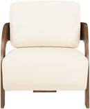 Cedra - Velvet Performance Fabric Upholstered Accent Chair - Brown Frame