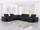 1208 - 8 Piece L Shaped Leather Sectional With 3 Power Recliners & Power Headrests