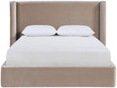 Kendall - Velvet Upholstered Bed - Taupe