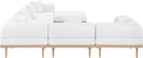 Laguna - 7 Piece Resilient Water Resistant Fabric 142" Upholstered Outdoor Patio Modular Sectional