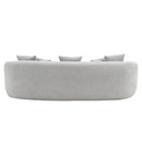 Barasa - Oversize Sofa With 5 Pillows - Gray