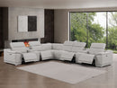 2679 - 8-Piece L-Shaped Power Reclining Sectional In Genuine Leather (4 Recliners)