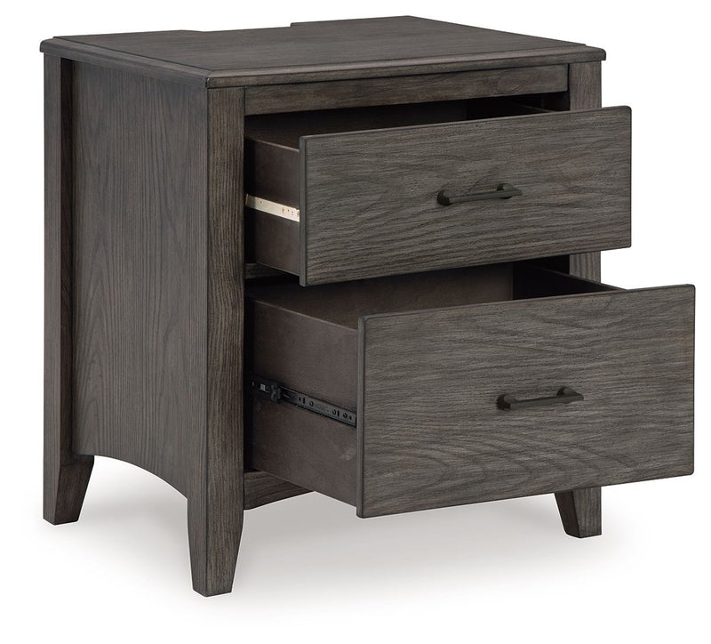 Montillan - Two Drawer Night Stand - Grayish Brown