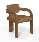Cedra - Velvet Performance Fabric Upholstered Dining Chair (Set of 2) - Brown Frame