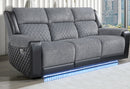U5914 - Console Reclining Loveseat And Recliner Sofa - Black / Gray
