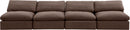 Comfy - Velvet Modular Armless Sofa 4 Seats