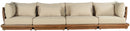 Mirella - 4 Piece Water Resistant Fabric Outdoor Patio Modular Sectional