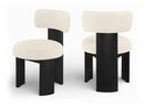 Atelier - Vegan Leather Upholstered Dining Chair (Set of 2) - Black Frame