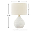 Wardmont - Ceramic Table Lamp  - White