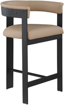 Romeo - Faux Leather Counter Stool With Black Base (Set of 2)