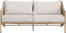 Coastline - Olefin Water Resistant Fabric And Wicker Outdoor Patio Loveseat - Beige