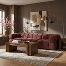 Orin - Velvet Performance Fabric Upholstered 3 Piece Modular Sofa