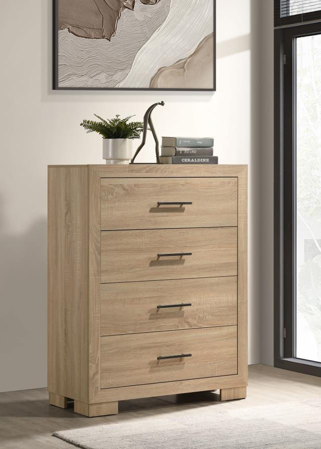 Arielle - 4-Drawer Bedroom Chest Of Drawers - Light Oak