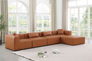 Cube - 5 Piece Modular Sectional With Chaise - Cognac