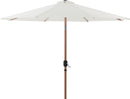 Fiji - Aluminum Patio Umbrella With Round Black And Teak Base