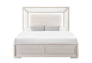 Clara - Full Bed With LED - Beige