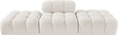 Ames - 3 Piece Boucle Upholstered Modular Sofa With 2 Backless Seats