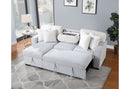 U0204 - Reversible Pullout Sofa Bed - Light Gray / White