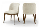 Valeo - Linen Textured Fabric Upholstered Dining Chair (Set of 2) - Painted Brown Base