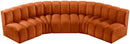 Arc - Velvet 5 Piece U-Shaped Modular Sofa
