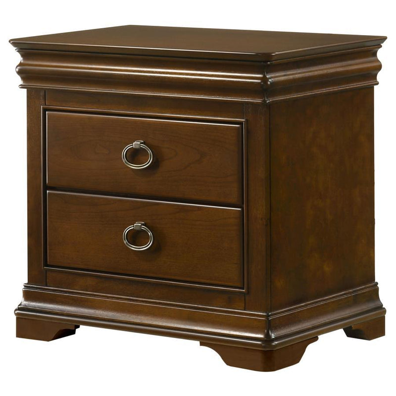 Garland - 3-Drawer Nightstand Bedside Table - Brown Cherry