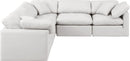 Indulge - Faux Leather 5 Piece Modular Corner Sectional