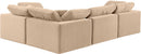 Comfy - 4 Piece Velvet Modular Sectional