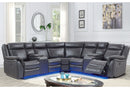 UM02 - Reclining Sectional - Blanche Charcoal
