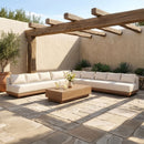 Solace - Olefin Fabric 5 Piece Outdoor Patio Modular Sectional