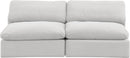 Comfy - Velvet Modular Armless Sofa 2 Seats