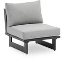 Maldives - Water Resistant Outdoor Patio Armless Chair With Gray Frame